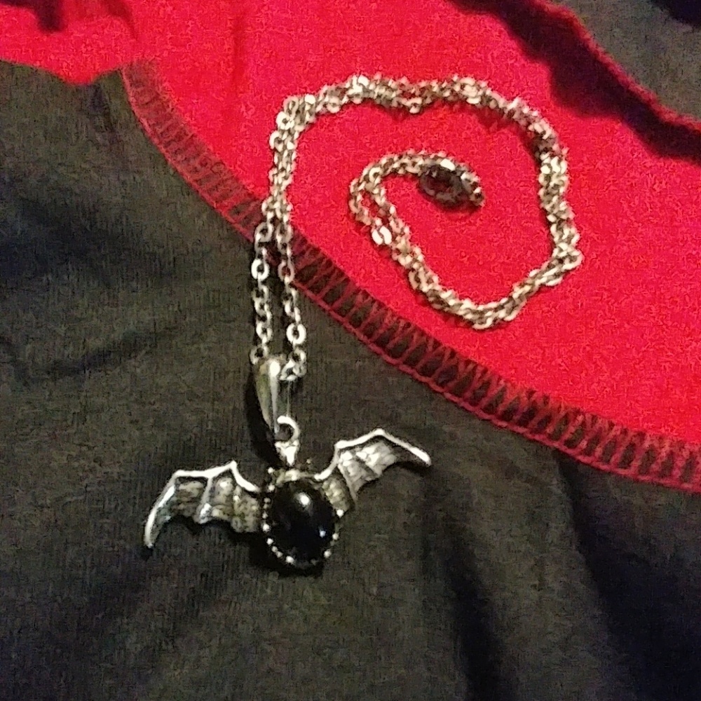 Delicate bat necklace